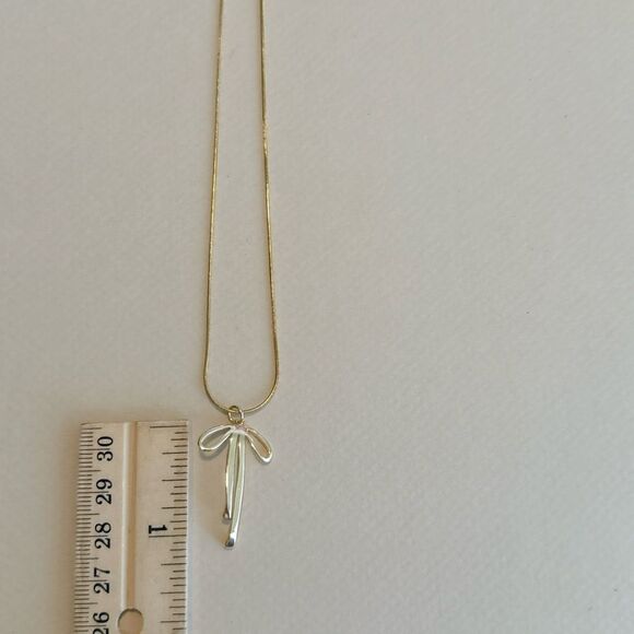 Boho bow necklace M983 - Picture 6 of 6